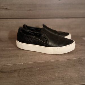 Ugg Jass Women Black Leather Slip On Sneakers Size 8.5 1105712